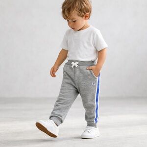 Carter’s Boys Gray Jogger Sweatpants Size 4-5 Striped NEW